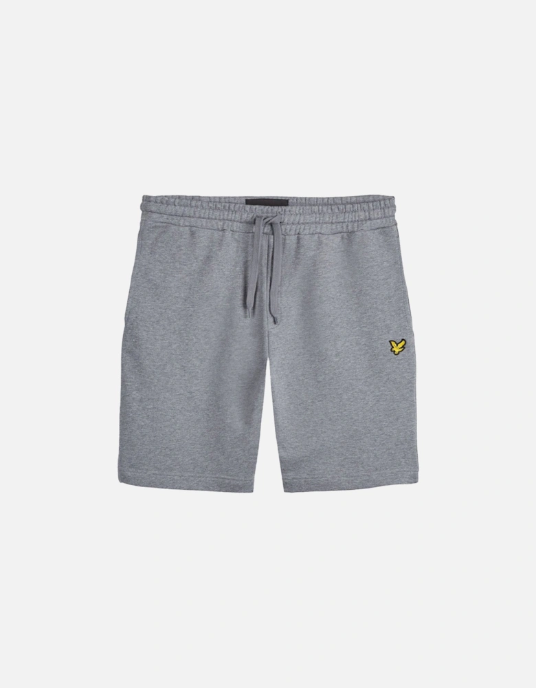 Lyle & Scott Cotton Sweat Short Mid Grey Marl
