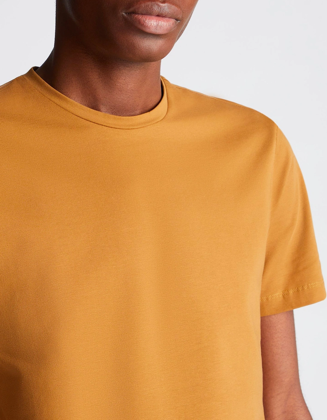 Premium Quality Crew Neck T-Shirt Mustard