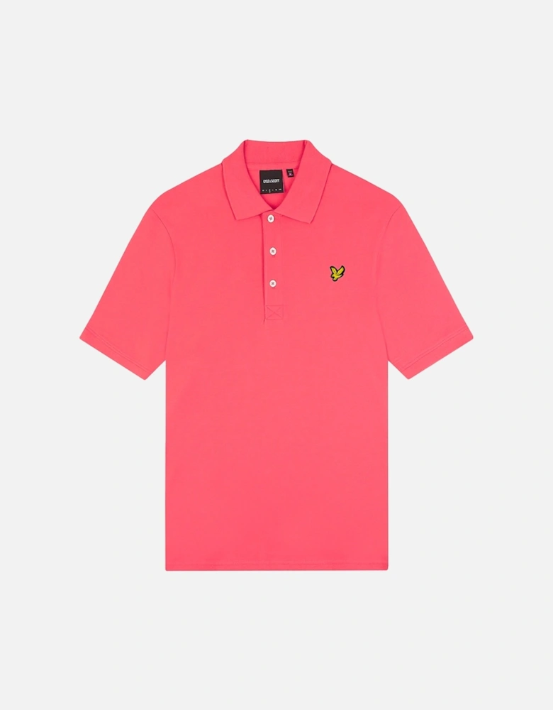 Lyle & Scott Plain Polo Shirt Electric Pink