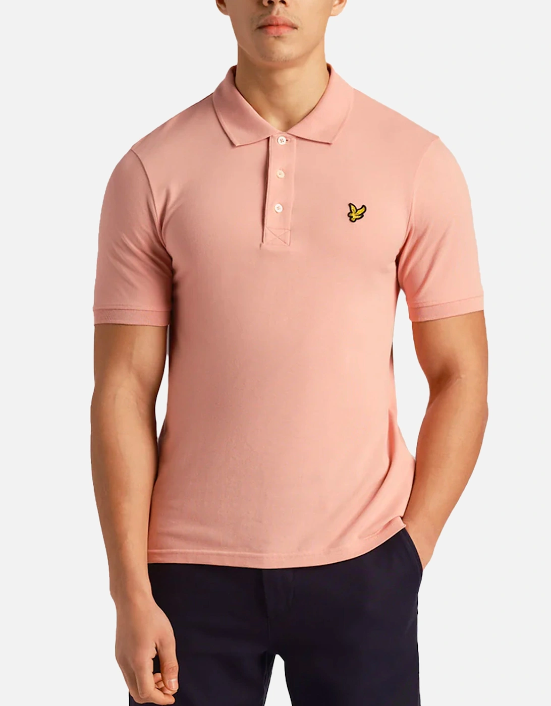 Lyle & Scott Plain Polo Shirt Palm Pink, 4 of 3