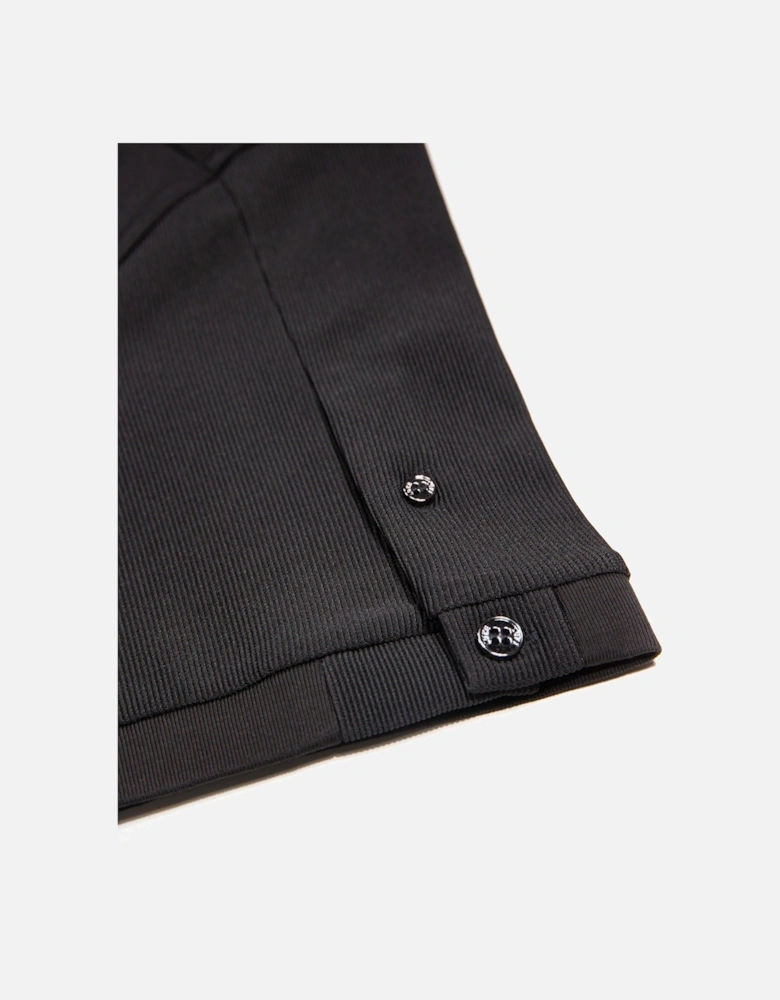 Penrith Zip Neck Short Sleeve Polo Black