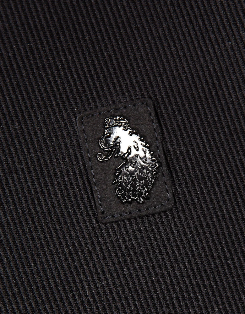 Penrith Zip Neck Short Sleeve Polo Black