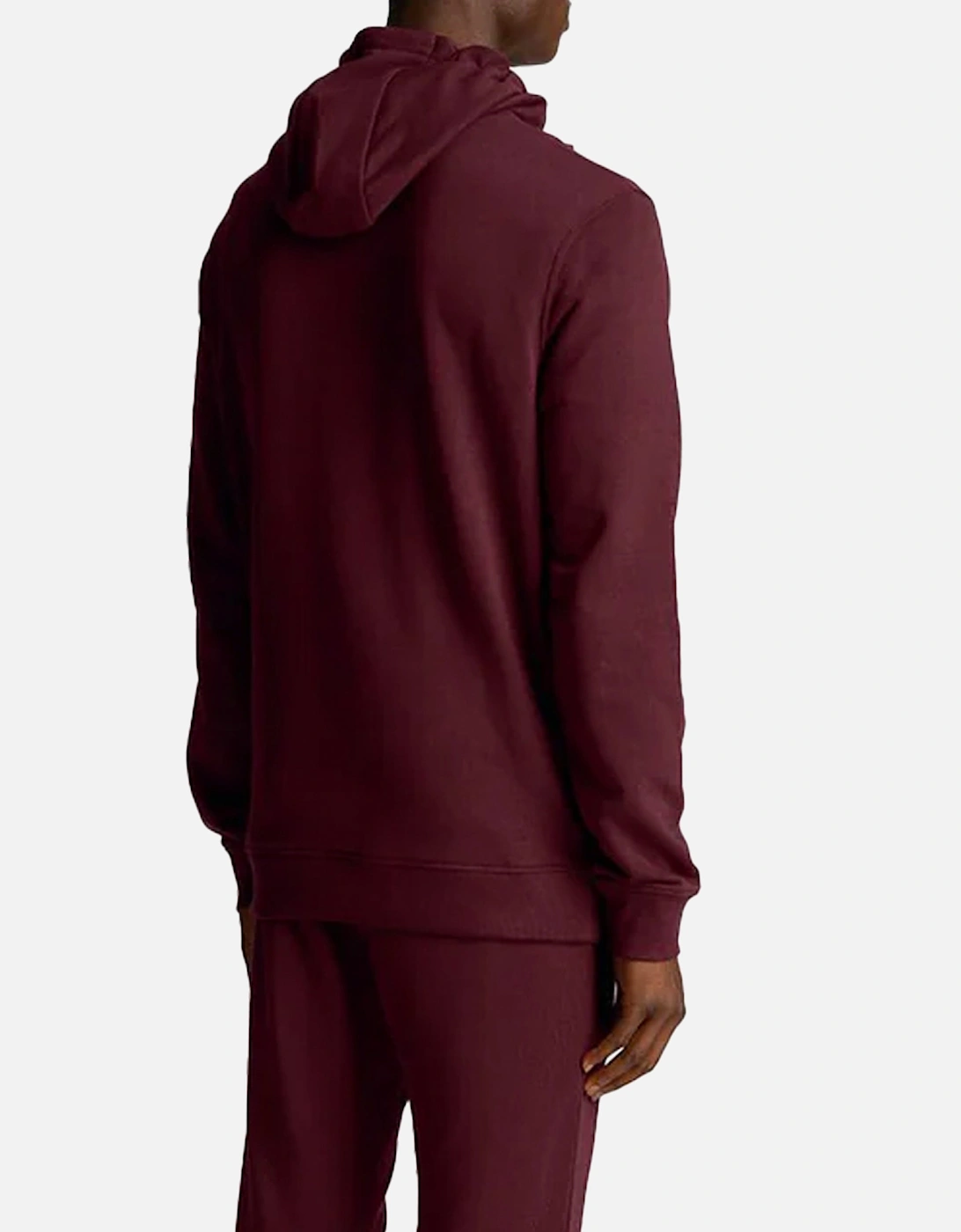 Lyle & Scott Tonal Eagle Pullover Hoodie Burgundy