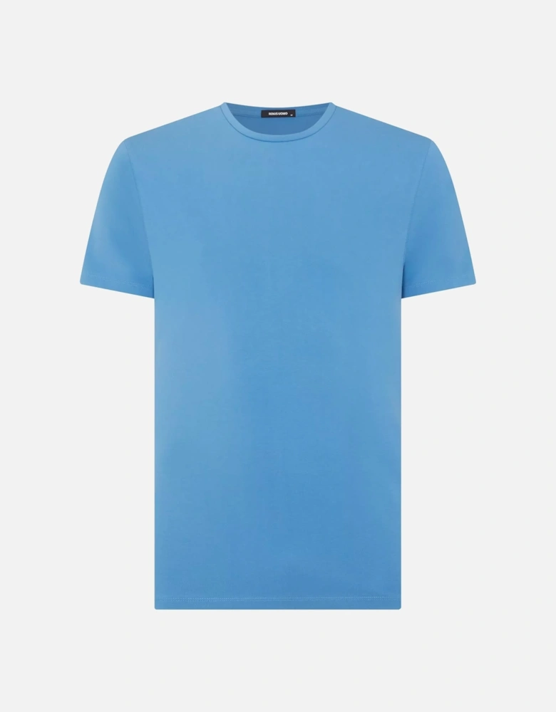 Premium Quality Crew Neck Tee Riviera Blu