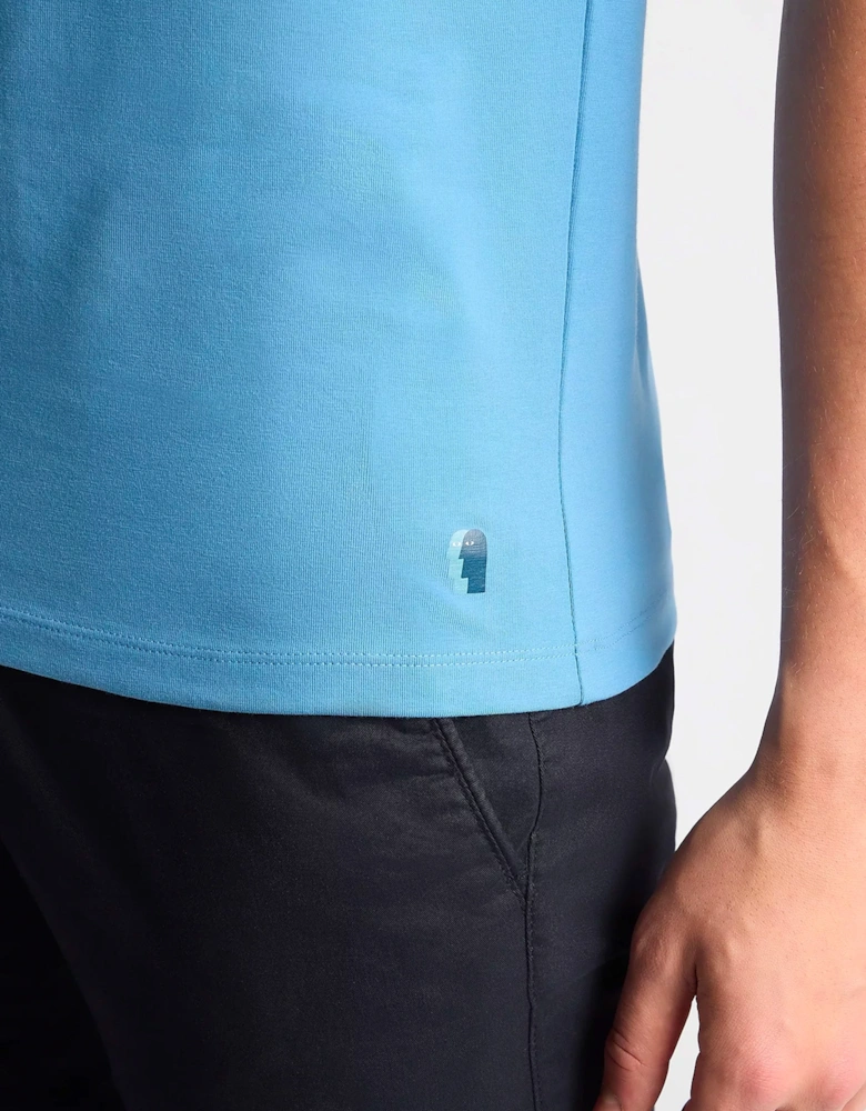 Premium Quality Crew Neck Tee Riviera Blu