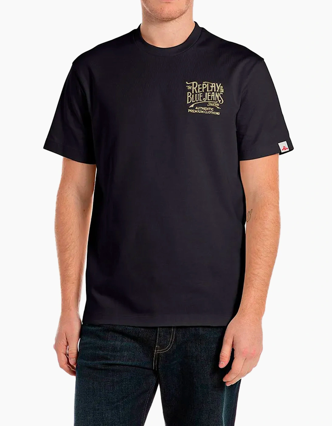 Replay Men's Navy Blue Jeans T Shirt Dark - Size: 40