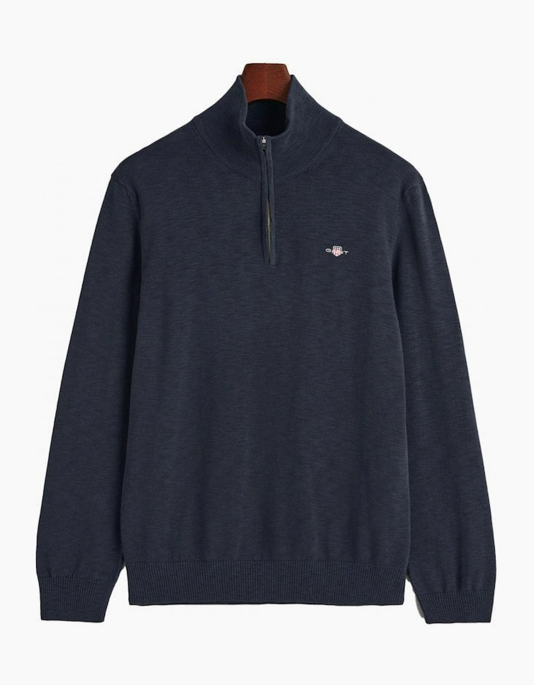 Gant Men's Gant Cotton Flamme Half-Zip Sweater Evening Blue - Navy