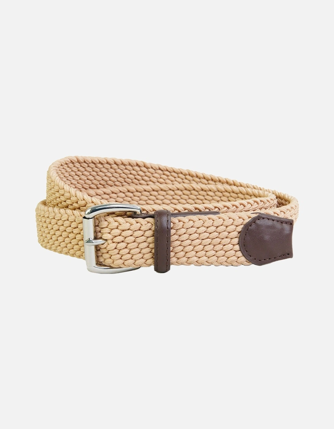 Aylsham Cornrow Elastic Web Belt Plain Biscuit, 2 of 1