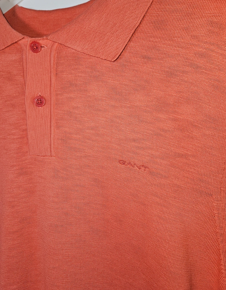 Flamme Short Sleeve Polo Sunset Pink