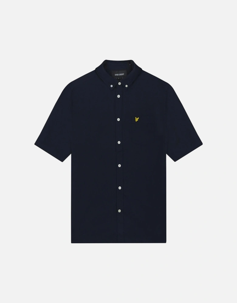 Lyle & Scott Oxford Short Sleeve Shirt Dark Navy
