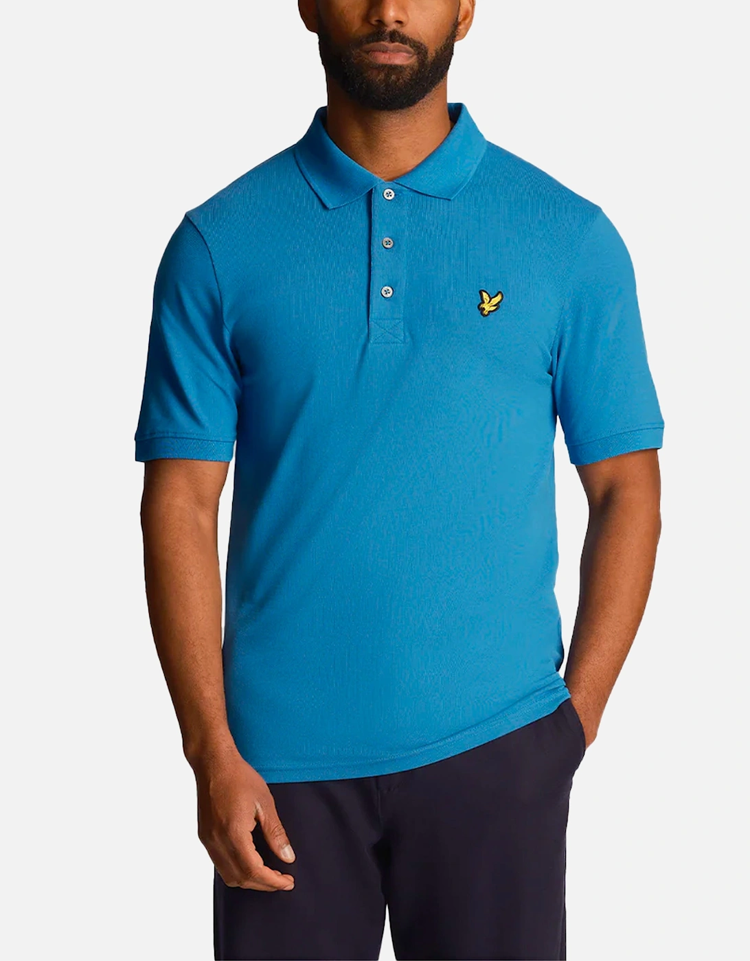 Lyle & Scott Plain Polo Shirt Spring Blue, 4 of 3