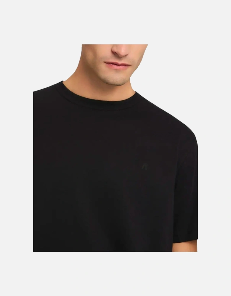 R T Shirt Tonal Logo Black