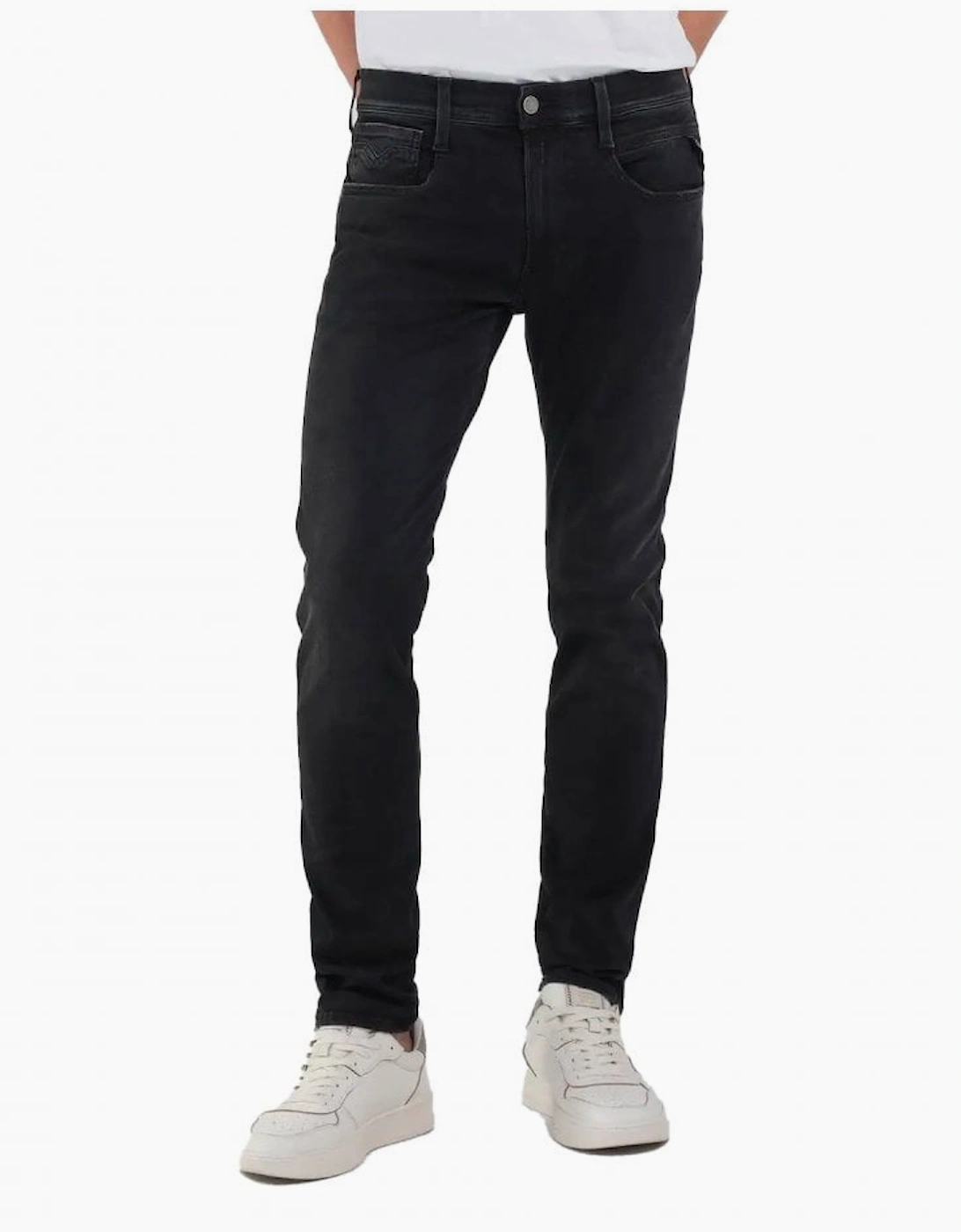 Replay Men's Black Hyperflex Clouds Anbass Stretch Slim Fit Jean 098  30/30 30W 30L