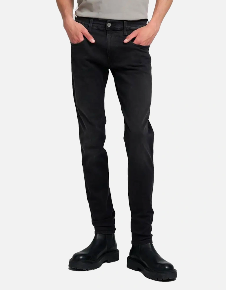 Anbass Regular Slim Fitting Denim Jean Black 098
