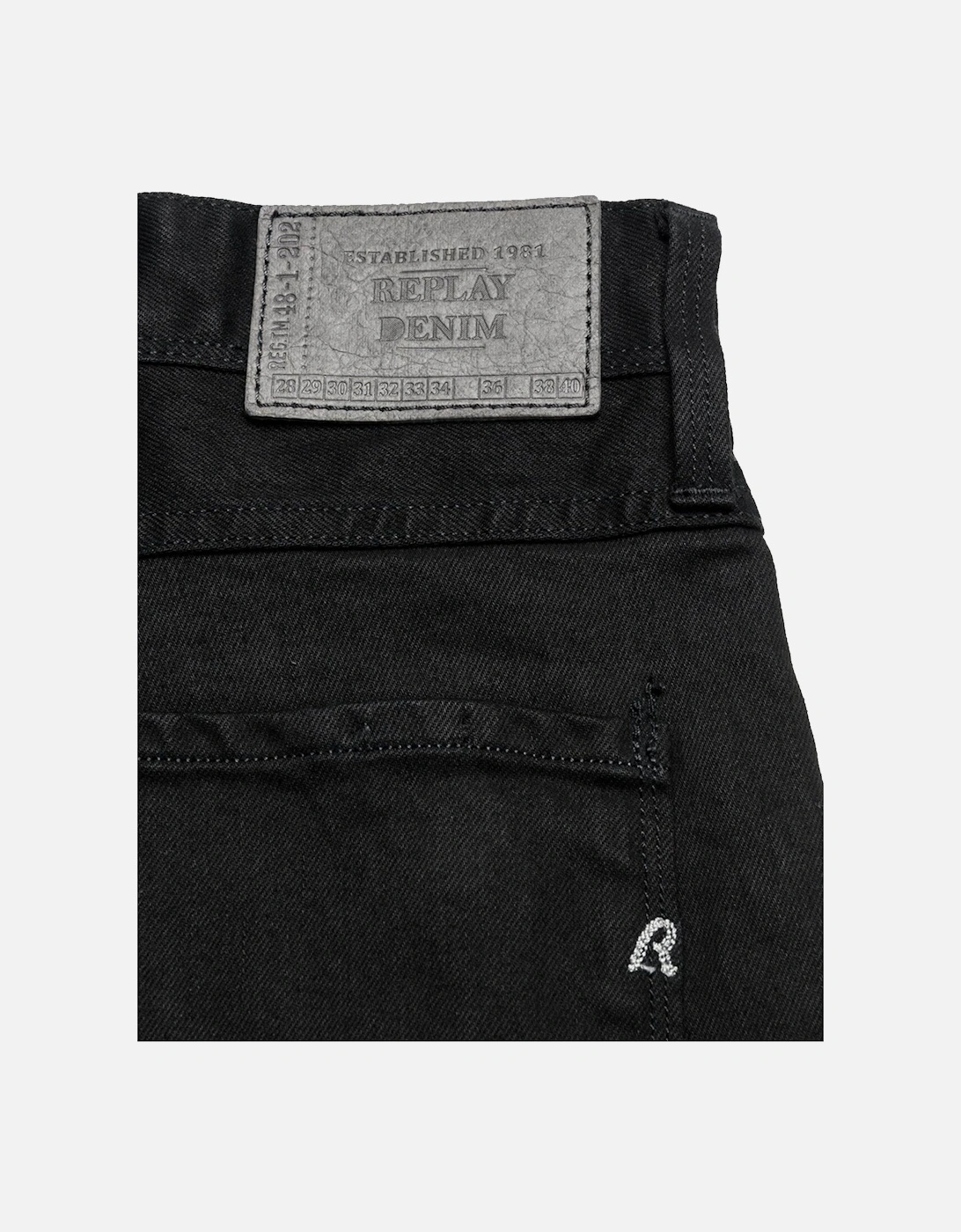 Anbass Regular Slim Fitting Denim Jean Black 098