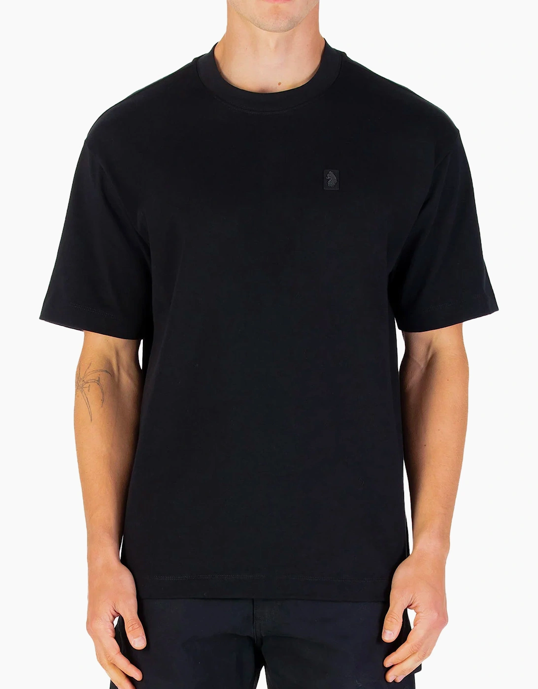 Luke 1977 Men's Black Clarke Crew Neck T Shirt - Size: 38