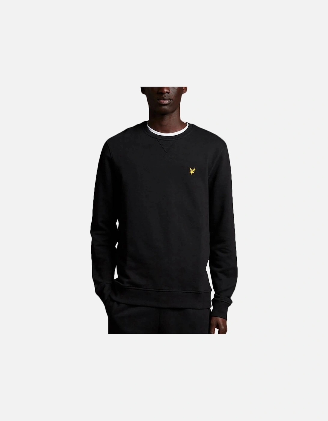 Lyle & Scott Crew Neck Organic Sweatshirt Jet Black, 3 of 2