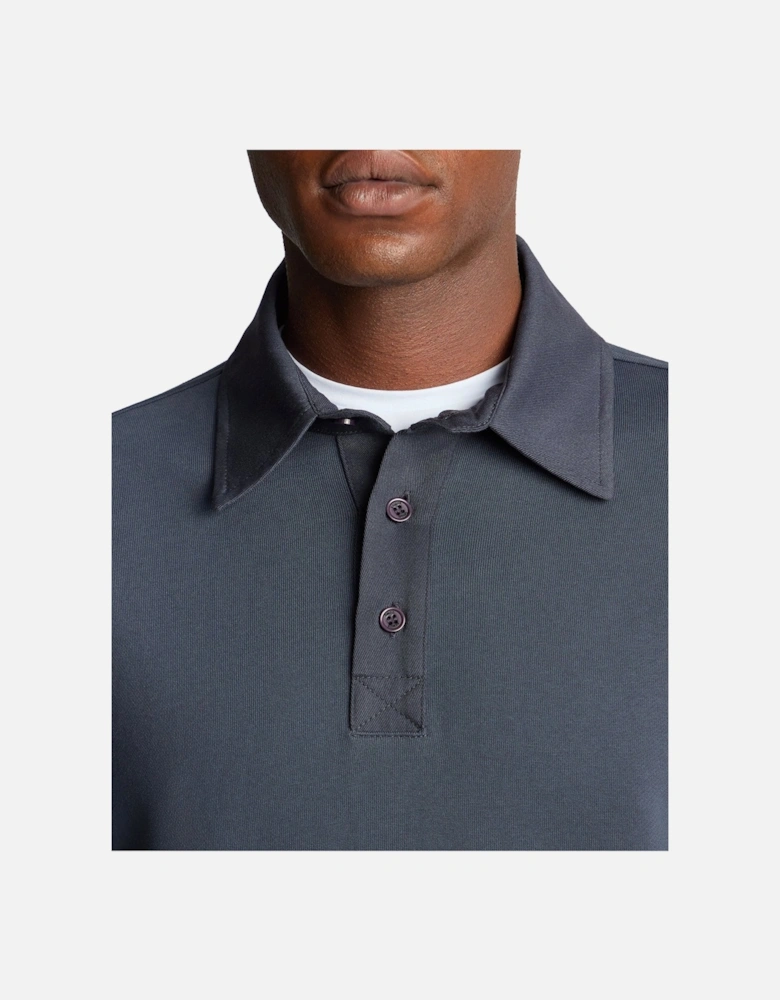 Long Sleeve Polo Shirt Navy