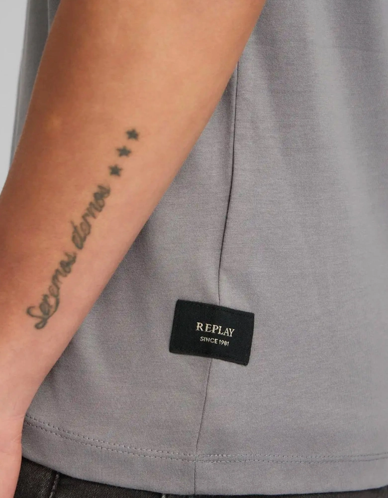 R T Shirt Tonal Logo GREY