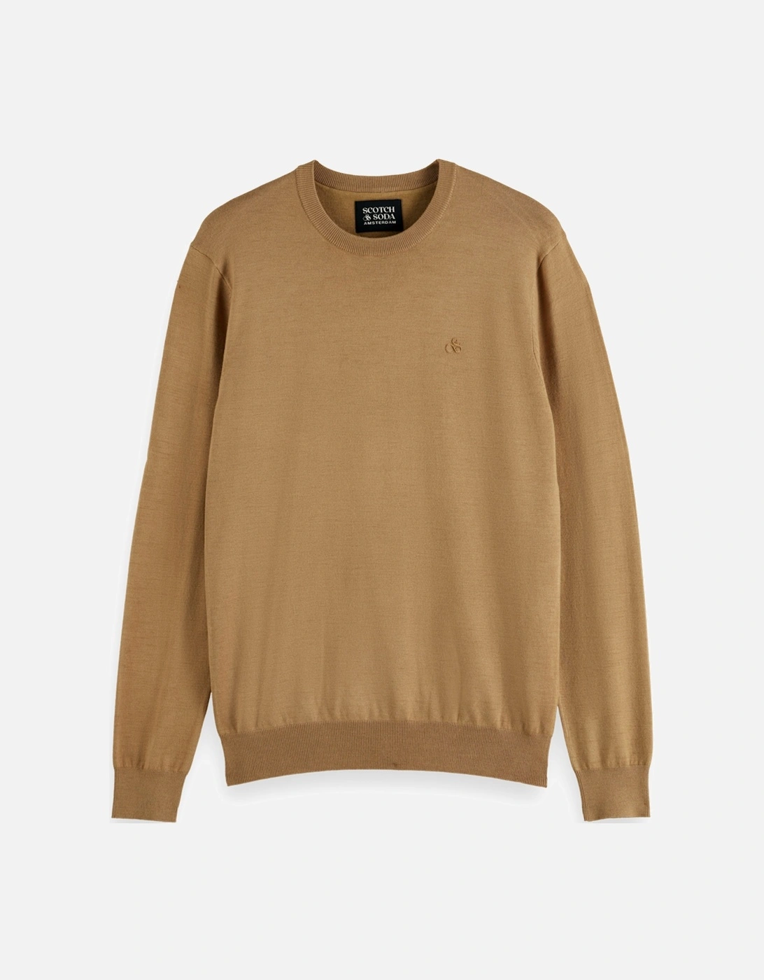 Viscose Pullover Crew Neck Light Camel, 6 of 5