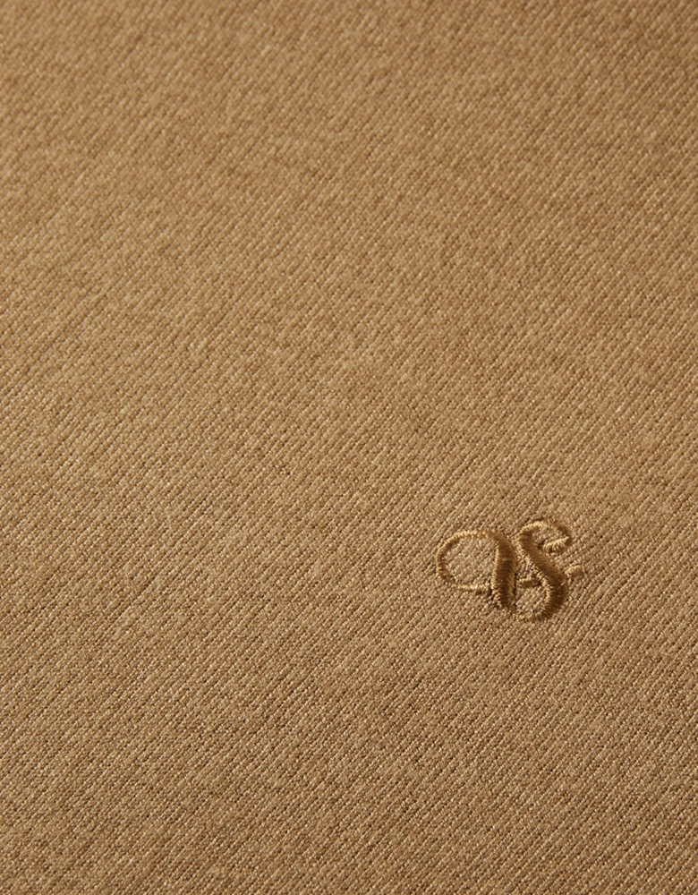 Viscose Pullover Crew Neck Light Camel