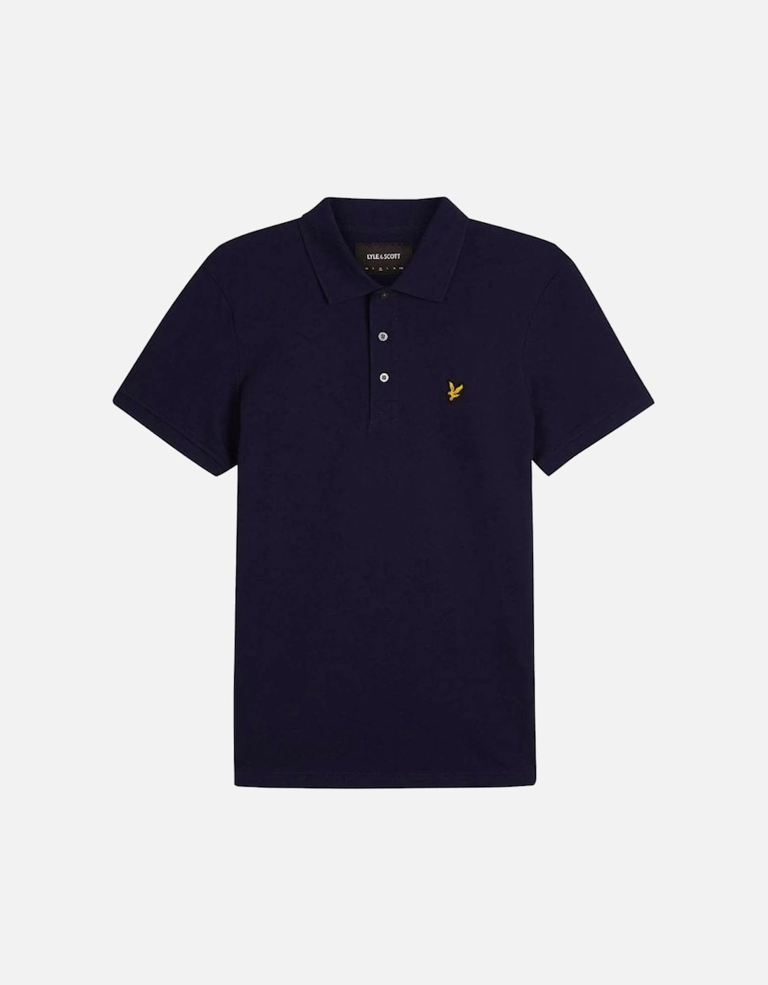 Organic Mens Plain Polo Shirt Regular Fit Navy, 3 of 2