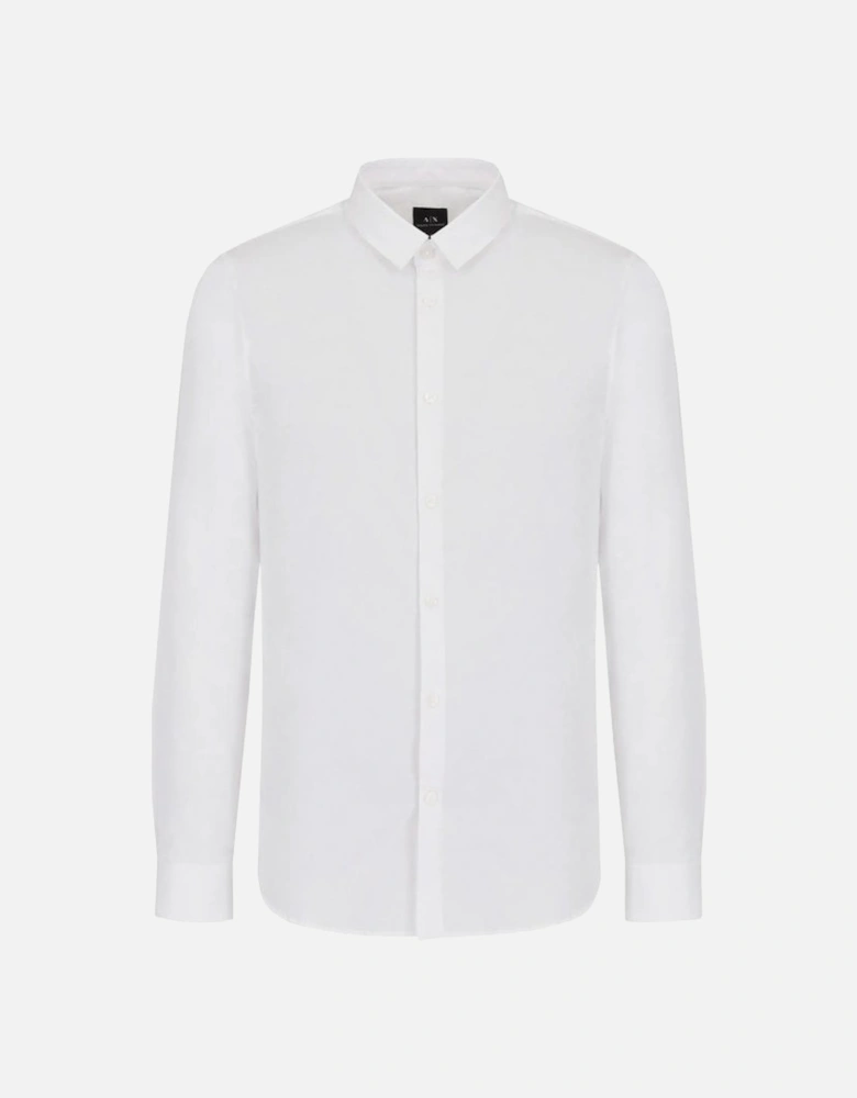 Stretch Poplin Shirt White
