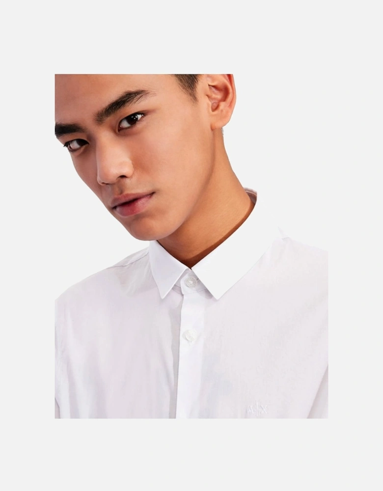 Stretch Poplin Shirt White