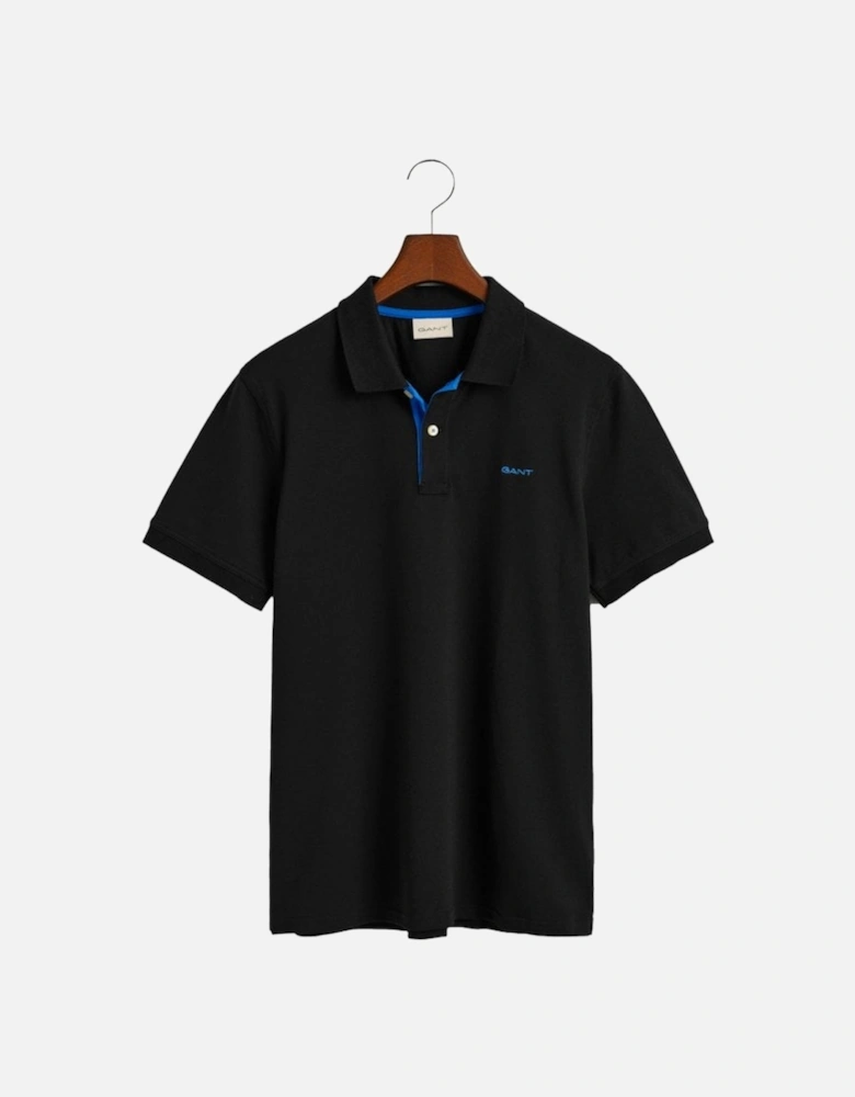 Regular Pique Short Sleeve Rugger Polo Black