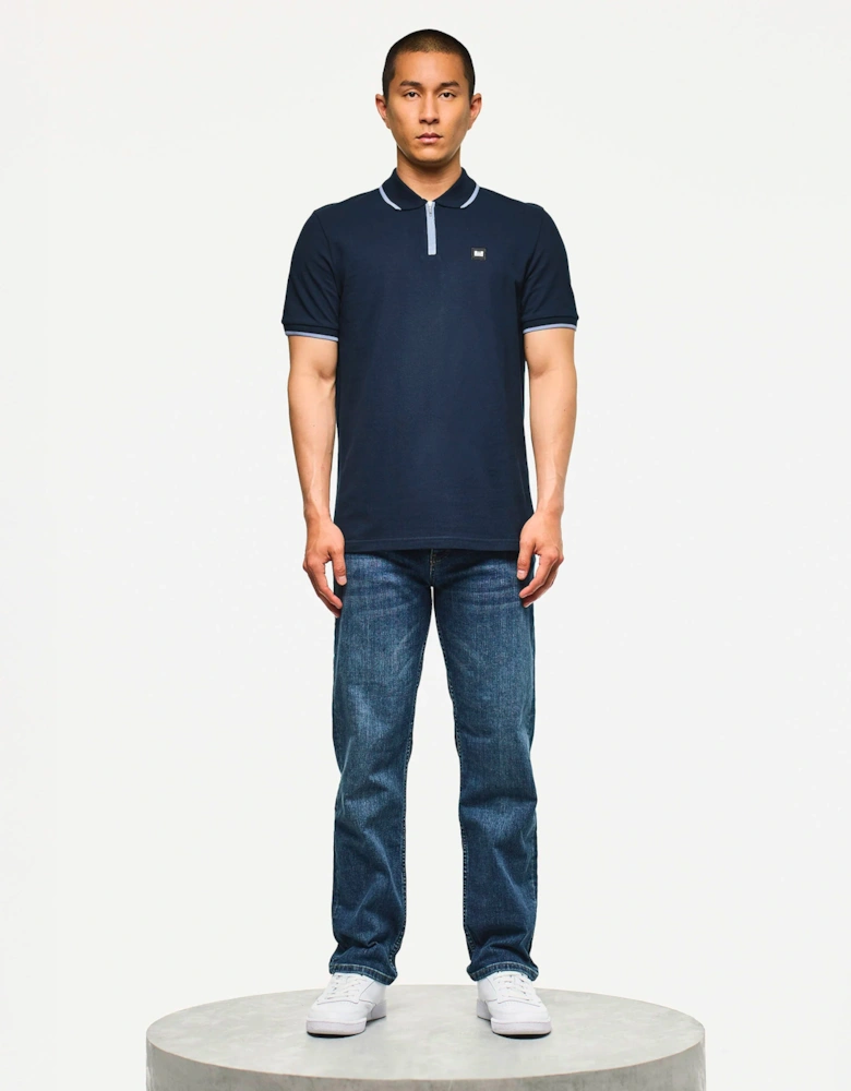 Monti Zip Polo With Parachute Det Navy/blue Shadow