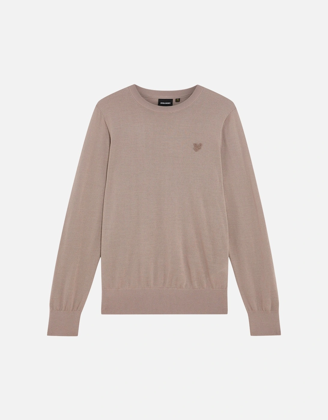 Lyle & Scott Tonal Eagle Merino Crew Neck Jumper Cinder, 2 of 1