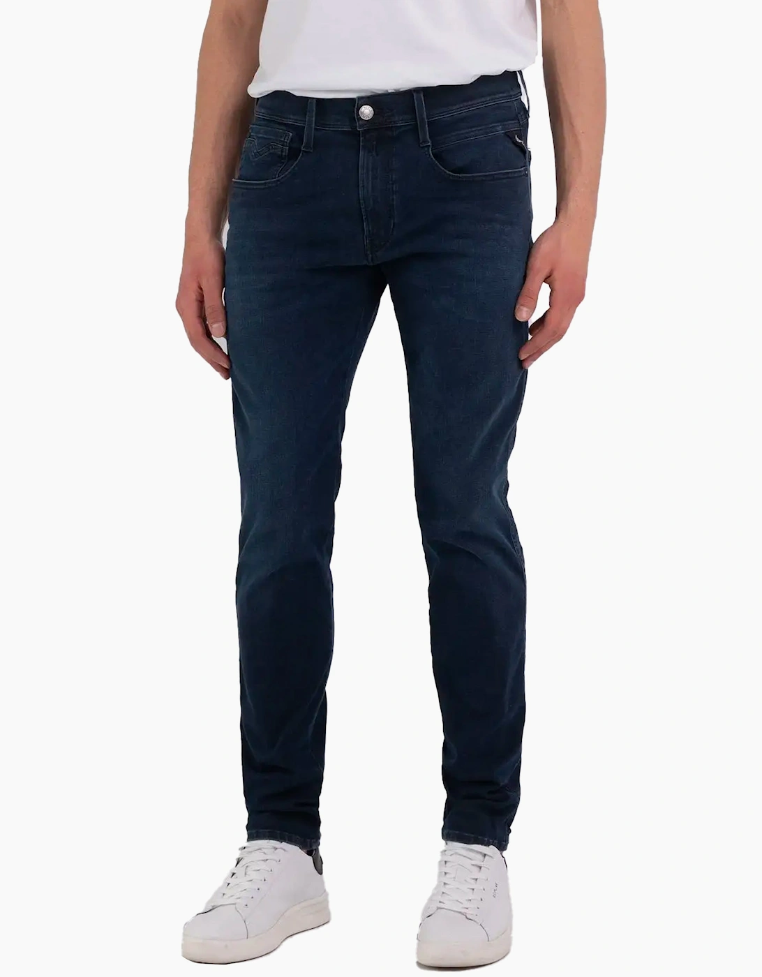 Replay Men's Navy Anbass Hyperflex Recycled Slim Fit 360 Jean 007  34/34 34W 34L
