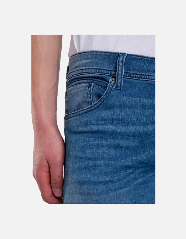 Anbass Mens Power Stretch Jeans Mid Blue 009