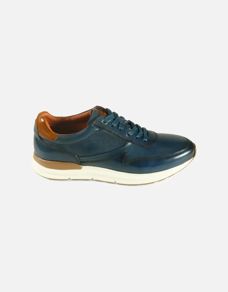 Capri Leather Trainer Shoe Navy