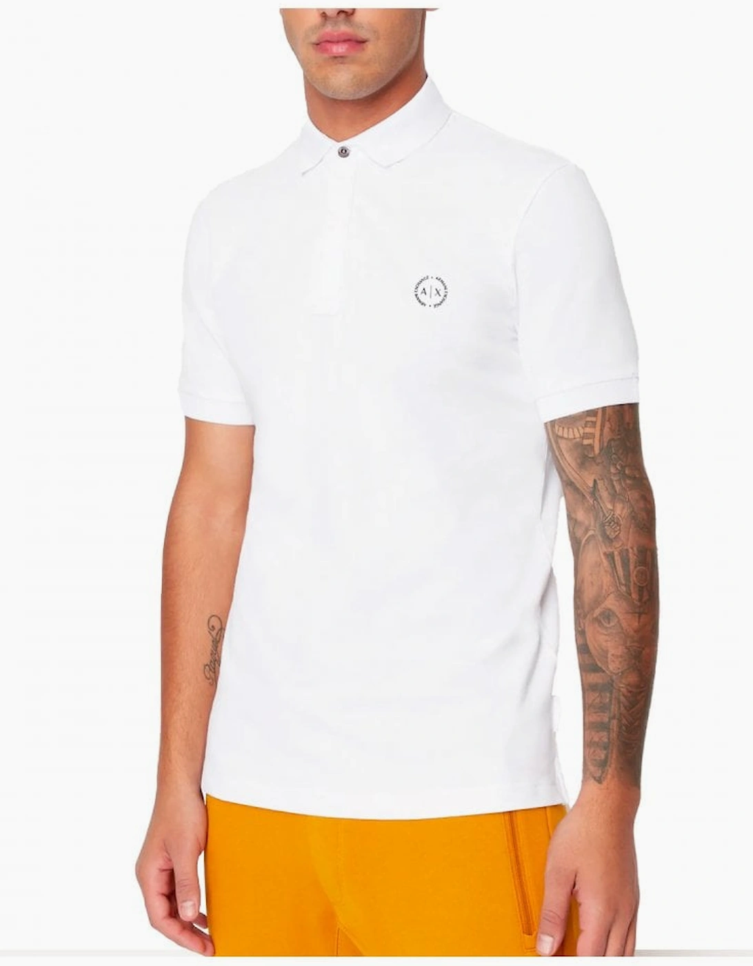 Armani Exchange Men's White Polo - : 44 Xxl