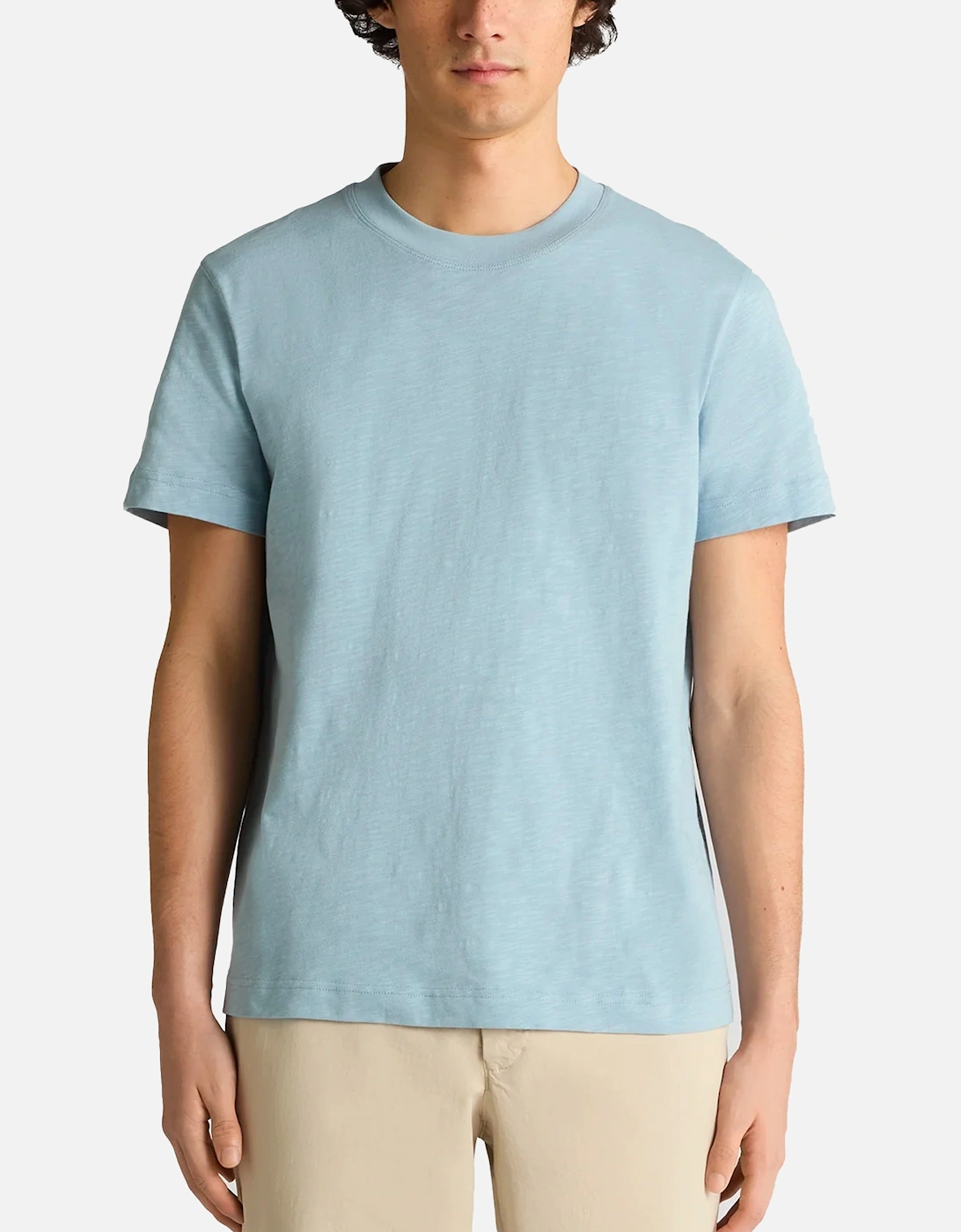 Slub Cotton T-Shirt Pale Blue, 2 of 1