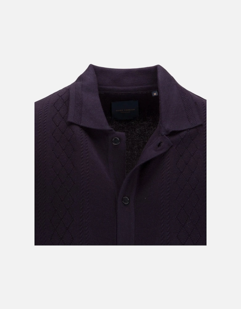 Short Sleeve Shirt Knitwear Shirt Navy