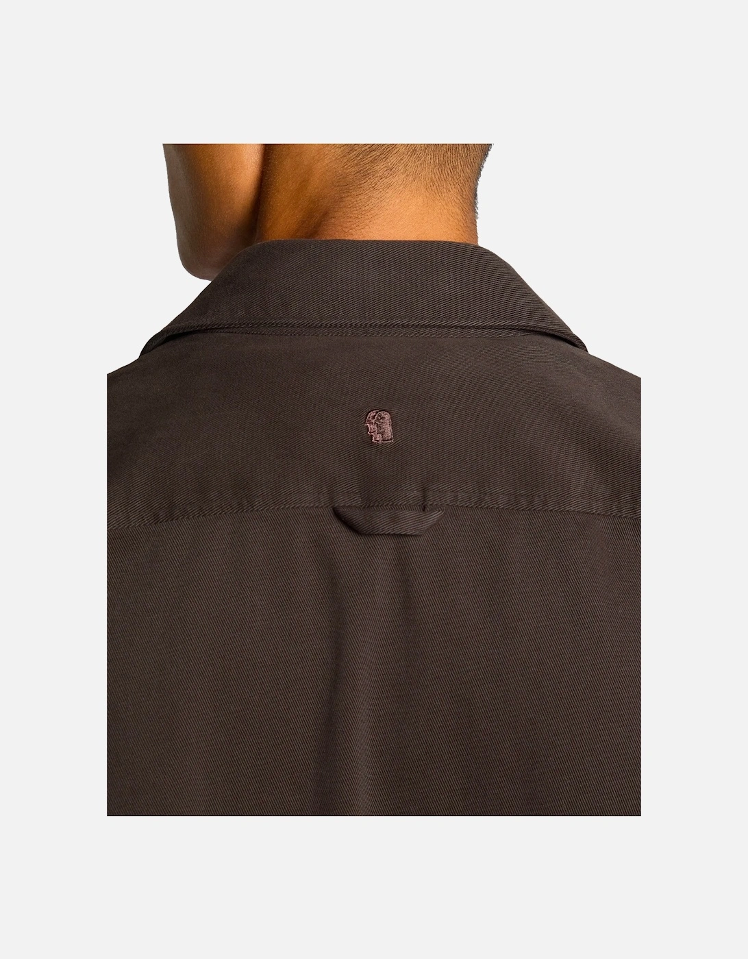 Regular Fit Double Pocket Shacket Chocolate