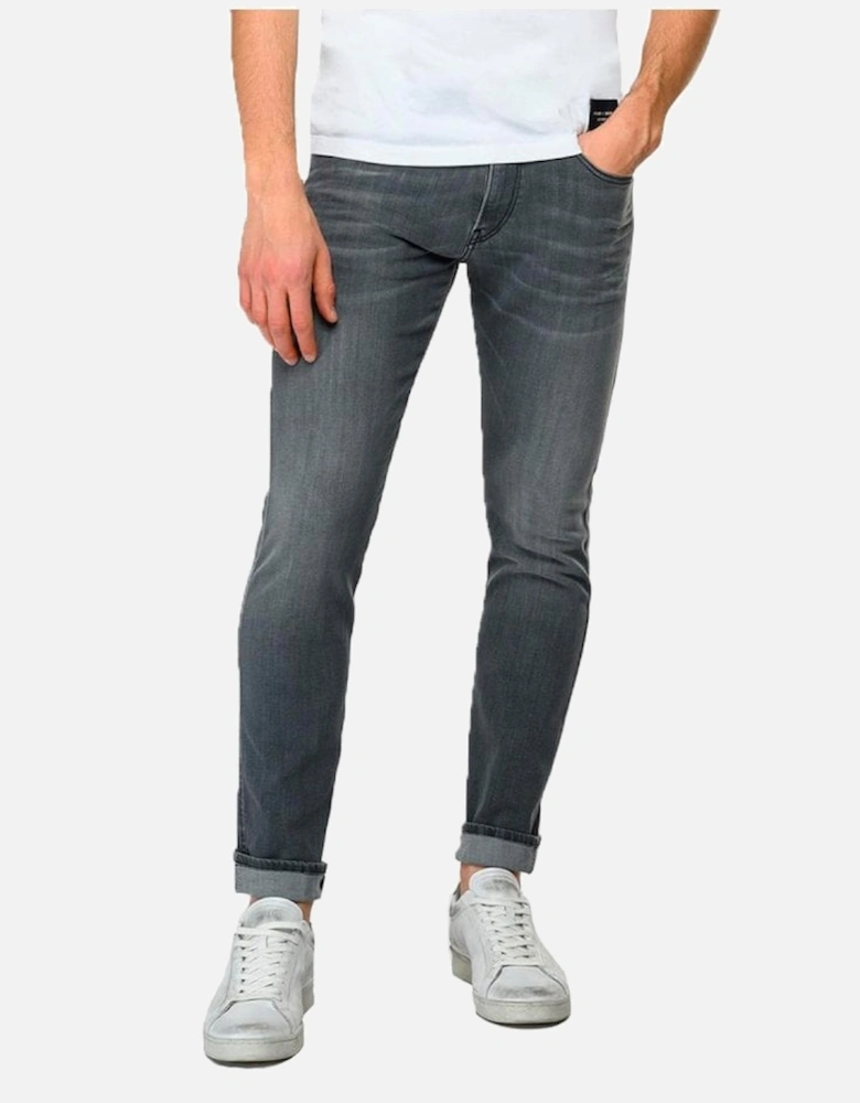Anbass Power Stretch Grey Slim Jean Washed Grey