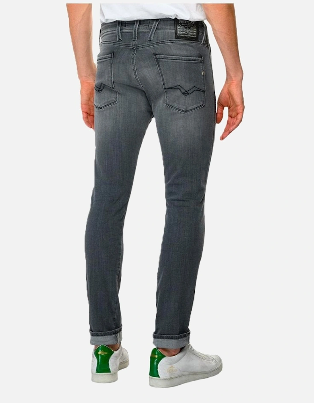 Anbass Power Stretch Grey Slim Jean Washed Grey