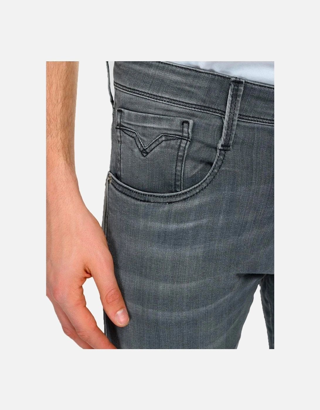 Anbass Power Stretch Grey Slim Jean Washed Grey