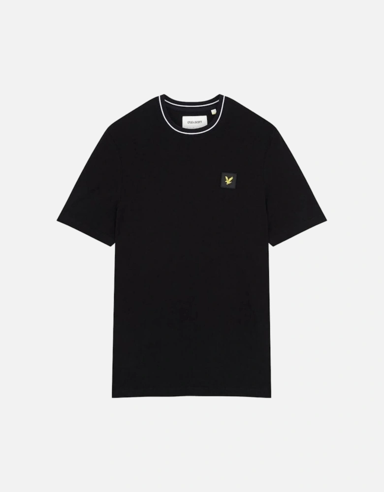 Lyle & Scott Mens Tipped Crew Neck Tee Shirt Black