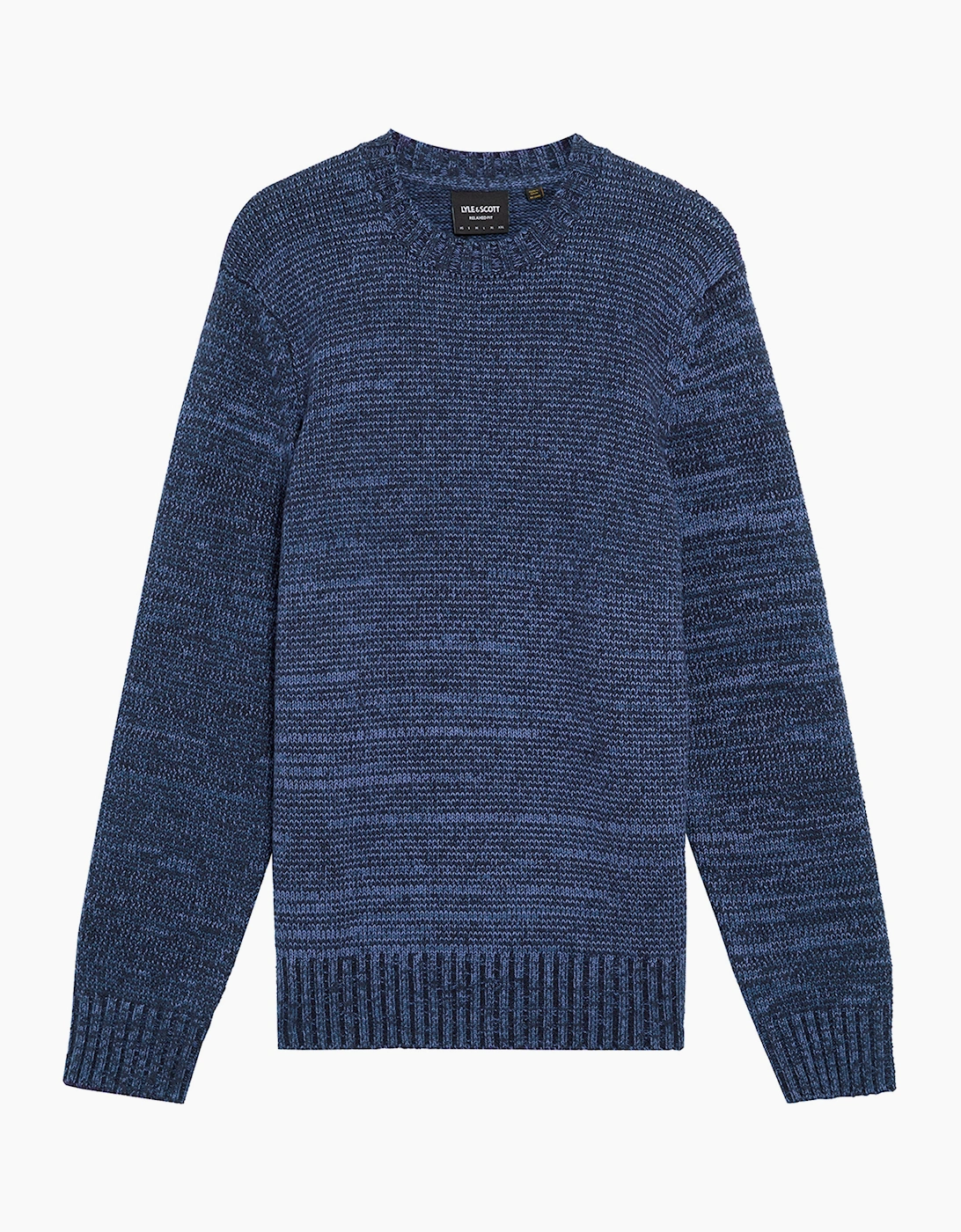 Lyle And Scott Men's Navy Lyle & Scott Multi Marl Jumper Dark Marl  42 Xl
