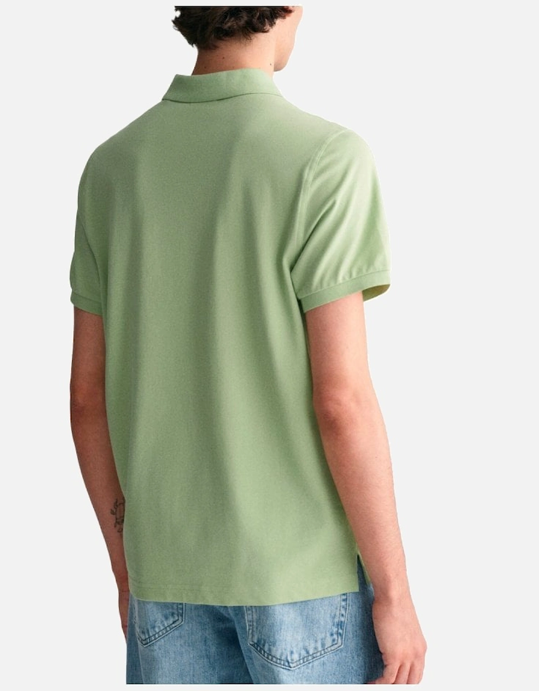 Regular Fit Short Sleeve Pique Polo Milky Matcha