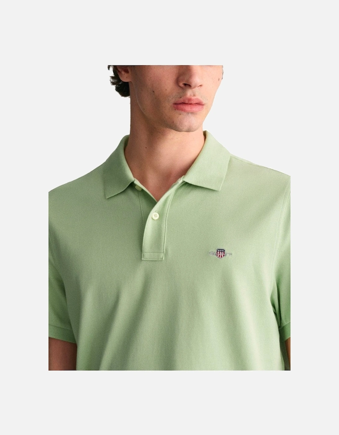 Regular Fit Short Sleeve Pique Polo Milky Matcha