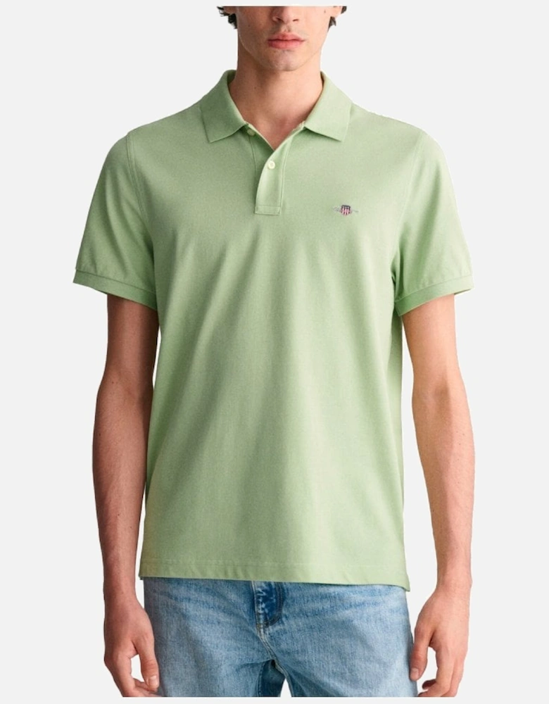 Regular Fit Short Sleeve Pique Polo Milky Matcha