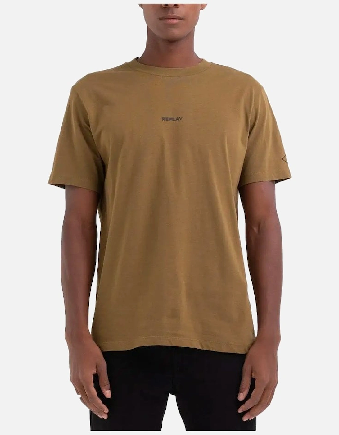 Plain Crew Neck T Shirt Khaki, 4 of 3