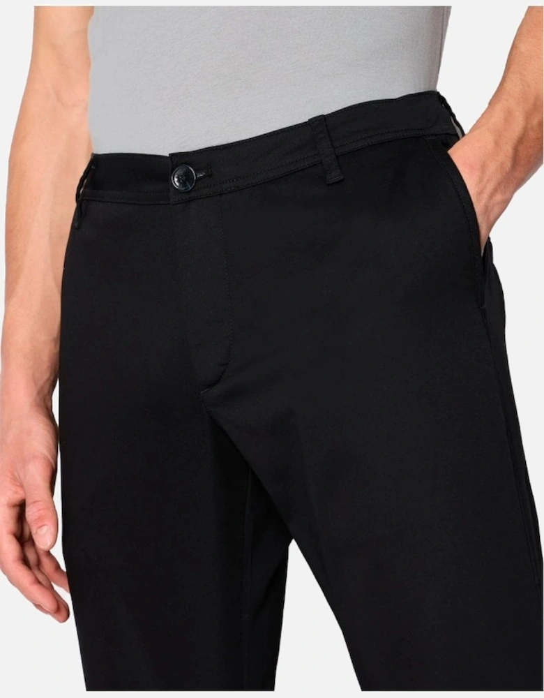 Mens Black Woven Trouser Slim Black