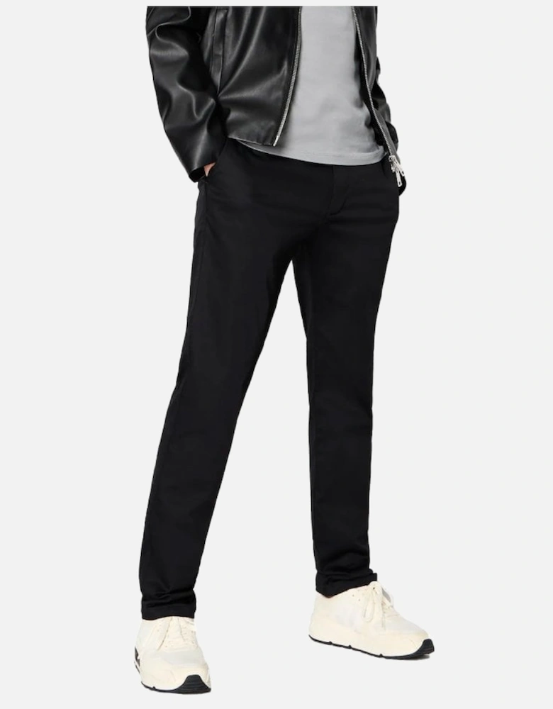 Mens Black Woven Trouser Slim Black