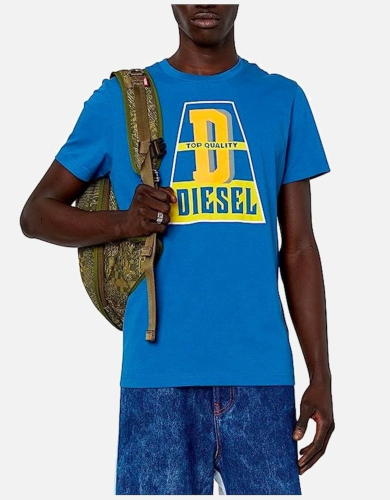 Mens T-Diegor T Shirt D Top Quality Blue
